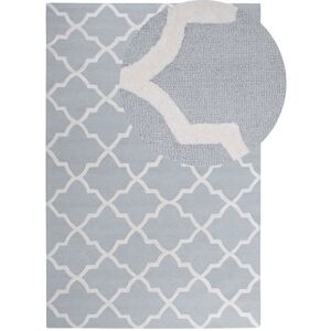 Beliani - Area Rug Modern Grey Quatrefoil Pattern Wool Hand Tufted 200 x 300 cm Silvan