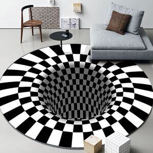Memkey - 3D Round Shape Carpet Vortex Trap Visual Illusion Rug Printed Carpet Floor Mat Non-Slip Doormat Living Room Blanket 80x80cm Memkey - 3D Round Shape Carpet Vortex Trap Visual Illusion Rug Printed Carpet Floor Mat Non-Slip Doormat Living Room Blanket 80x80cm