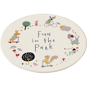 CYSLMUK (60 cm) Washable Decorative Rug Round Fluffy Rug Protective Rug Children's Rug Living Room Bedroom Kids Play Mat Carpet CYSLMUK (60 cm) Washable Decorative Rug Round Fluffy Rug Protective Rug Children's Rug Living Room Bedroom Kids Play Mat Carpet