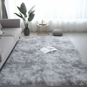 AlwaysH Shaggy Living Room Rug - 150 x 230cm - Gray - Soft Polypropylene Fiber - Non-slip AlwaysH Shaggy Living Room Rug - 150 x 230cm - Gray - Soft Polypropylene Fiber - Non-slip