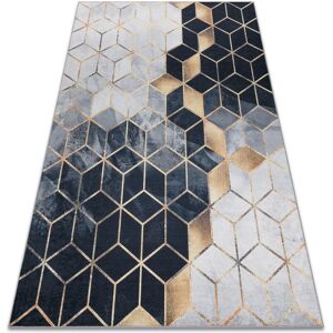 ANDRE 1171 Geometric Non-slip Carpet - Black / Gold ANDRE 1171 Geometric Non-slip Carpet - Black / Gold