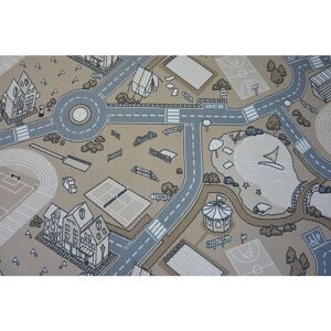 Rugsx - Anti-slip Carpet wall-to-wall for kids street beige beige 200x350 cm Rugsx - Anti-slip Carpet wall-to-wall for kids street beige beige 200x350 cm