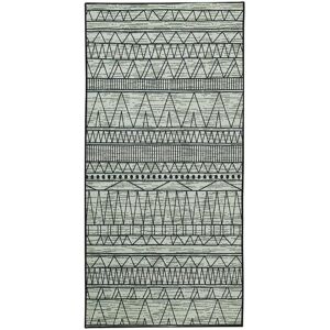 Beliani Black and Grey Polyester Area Rug - Rectangular Modern Pattern Beliani Black and Grey Polyester Area Rug - Rectangular Modern Pattern