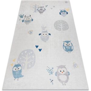 Rugsx - bambino 1161 washing carpet Owls for children anti-slip - grey grey 120x170 cm Rugsx - bambino 1161 washing carpet Owls for children anti-slip - grey grey 120x170 cm