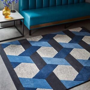 Asiatic Camden Blue Wool Rug - Geometric Wool Rug Asiatic Camden Blue Wool Rug - Geometric Wool Rug