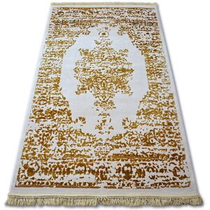 Rugsx - Carpet acrylic manyas 192AA Ivory/Gold fringe yellow 80x300 cm Rugsx - Carpet acrylic manyas 192AA Ivory/Gold fringe yellow 80x300 cm