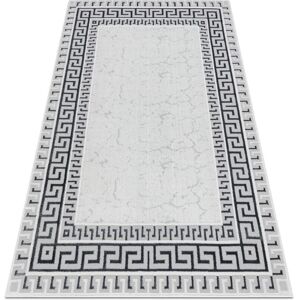Rugsx - Carpet allure 1960 Greek key, frame - Structural, stylish, glamour white / grey grey 240x330 cm Rugsx - Carpet allure 1960 Greek key, frame - Structural, stylish, glamour white / grey grey 240x330 cm