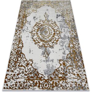 Rugsx - Carpet allure 1961 Ornament, frame - Structural, stylish, glamour gold / white yellow 80x150 cm Rugsx - Carpet allure 1961 Ornament, frame - Structural, stylish, glamour gold / white yellow 80x150 cm