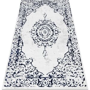 Rugsx - Carpet allure 1961 Ornament, frame - Structural, stylish, glamour white / blue blue 280x370 cm Rugsx - Carpet allure 1961 Ornament, frame - Structural, stylish, glamour white / blue blue 280x370 cm