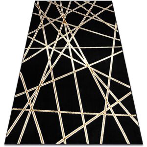 Rugsx - Carpet allure 1964 Geometric - Structural, stylish, glamour black / gold black 120x170 cm Rugsx - Carpet allure 1964 Geometric - Structural, stylish, glamour black / gold black 120x170 cm