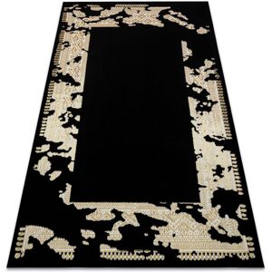 Rugsx - Carpet allure 1965 Frame - Structural, stylish, glamour black / gold black 180x270 cm Rugsx - Carpet allure 1965 Frame - Structural, stylish, glamour black / gold black 180x270 cm