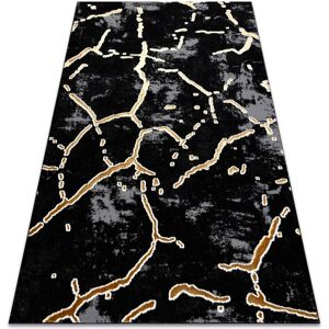 Rugsx - Carpet allure 1967 Marble - Structural, stylish, glamour black / gold black 80x150 cm Rugsx - Carpet allure 1967 Marble - Structural, stylish, glamour black / gold black 80x150 cm