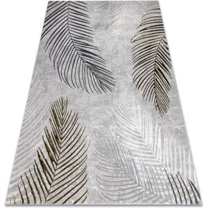RUGSX Carpet ALLURE 8752 Palm leaves - Structural, stylish, glamour grey / gold grey 140x190 cm RUGSX Carpet ALLURE 8752 Palm leaves - Structural, stylish, glamour grey / gold grey 140x190 cm