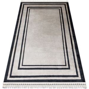 RUGSX Carpet amour 53104A beige - Frame, modern, elegant beige 98x200 cm RUGSX Carpet amour 53104A beige - Frame, modern, elegant beige 98x200 cm