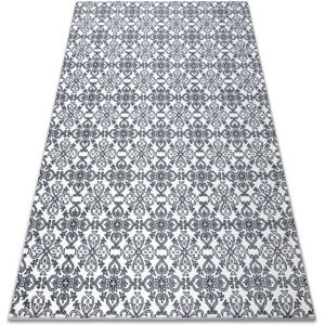 Rugsx - Carpet argent - W4949 Flowers white / grey grey 200x290 cm Rugsx - Carpet argent - W4949 Flowers white / grey grey 200x290 cm