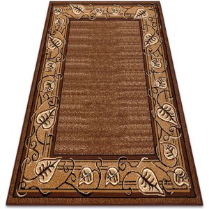 Rugsx - Carpet bcf Morad feliks Leaves, frame classic - brown brown 240x340 cm Rugsx - Carpet bcf Morad feliks Leaves, frame classic - brown brown 240x340 cm