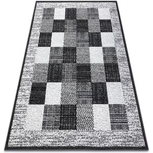 Rugsx - Carpet bcf Morad rafia Rectangles, geometric - grey grey 160x220 cm Rugsx - Carpet bcf Morad rafia Rectangles, geometric - grey grey 160x220 cm