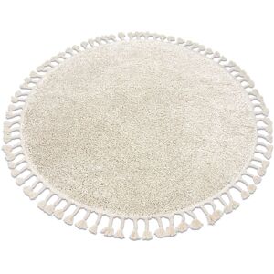 RugsX Carpet BERBER 9000 circle cream Fringe - Carpet RugsX Carpet BERBER 9000 circle cream Fringe - Carpet