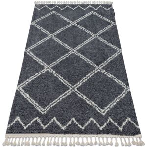 Rugsx - Carpet berber asila B5970 grey / white Fringe Berber Moroccan shaggy grey 180x270 cm Rugsx - Carpet berber asila B5970 grey / white Fringe Berber Moroccan shaggy grey 180x270 cm