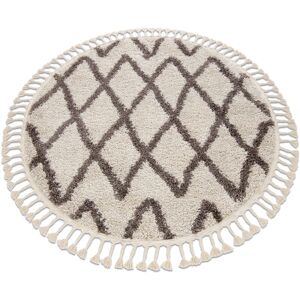 RugsX Beni Circle Cream Moroccan Shaggy Rug - 120cm RugsX Beni Circle Cream Moroccan Shaggy Rug - 120cm