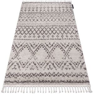 BERBER RABAT G0526 Carpet - Cream / Brown, Geometric, Shaggy - Carpet BERBER RABAT G0526 Carpet - Cream / Brown, Geometric, Shaggy - Carpet