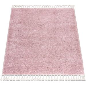 RugsX Berber Pink Square Carpet - Shaggy 120x120 cm RugsX Berber Pink Square Carpet - Shaggy 120x120 cm