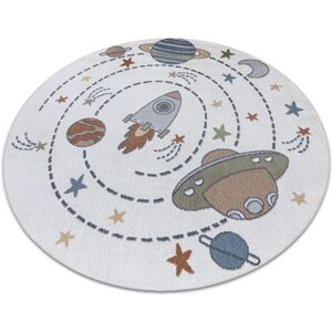 Rugsx - Children's Carpet 8288 Space Planets Multicolor - Car Rugsx - Children's Carpet 8288 Space Planets Multicolor - Car