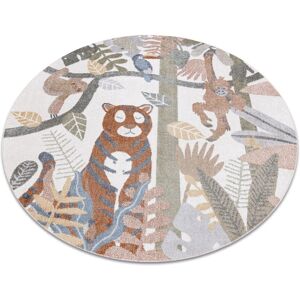 Rugsx - Child-friendly Jungle Animal Carpet - 140cm Rugsx - Child-friendly Jungle Animal Carpet - 140cm