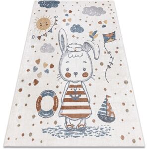 RugsX - Bunny Sailor Cream / Blue Carpet - Childrens Rug RugsX - Bunny Sailor Cream / Blue Carpet - Childrens Rug