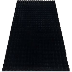 RugsX - Black Bubble Carpet - 3D Faux Rabbit Fur - 60x100 cm RugsX - Black Bubble Carpet - 3D Faux Rabbit Fur - 60x100 cm