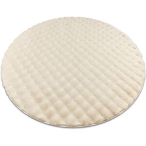 RUGSX Carpet BUBBLE circle ivory 12 IMITATION OF RABBIT FUR 3D structural beige round 200 cm RUGSX Carpet BUBBLE circle ivory 12 IMITATION OF RABBIT FUR 3D structural beige round 200 cm