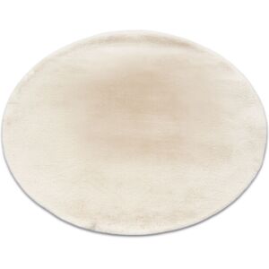 RUGSX Carpet BUNNY circle ivory IMITATION OF RABBIT FUR beige round 160 cm RUGSX Carpet BUNNY circle ivory IMITATION OF RABBIT FUR beige round 160 cm