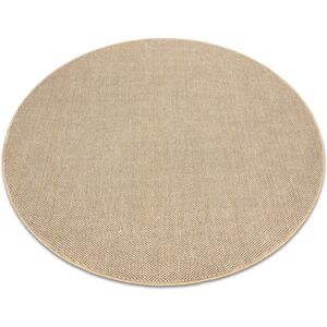 RUGSX Carpet CASABLANCA LOOM circle beige, loop, soft indoor & outdoor beige round 150 cm RUGSX Carpet CASABLANCA LOOM circle beige, loop, soft indoor & outdoor beige round 150 cm