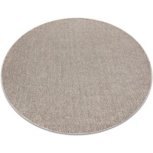 RUGSX Carpet CASABLANCA LOOM circle brown, loop, soft indoor & outdoor brown round 150 cm RUGSX Carpet CASABLANCA LOOM circle brown, loop, soft indoor & outdoor brown round 150 cm
