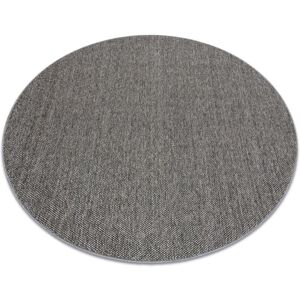 RUGSX Carpet CASABLANCA LOOM circle grey, loop, soft indoor & outdoor grey round 200 cm RUGSX Carpet CASABLANCA LOOM circle grey, loop, soft indoor & outdoor grey round 200 cm