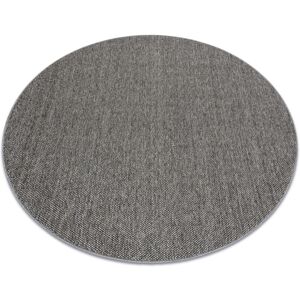 RUGSX Carpet CASABLANCA LOOM circle grey, loop, soft indoor & outdoor grey round 100 cm RUGSX Carpet CASABLANCA LOOM circle grey, loop, soft indoor & outdoor grey round 100 cm