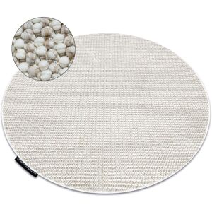 RUGSX Carpet CASABLANCA LOOP circle white / beige loop, soft beige round 133 cm RUGSX Carpet CASABLANCA LOOP circle white / beige loop, soft beige round 133 cm