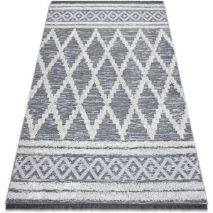 RugsX Carpet ECO SISAL Boho MOROC Diamonds - Grey / Cream - Recycled - 78x150cm RugsX Carpet ECO SISAL Boho MOROC Diamonds - Grey / Cream - Recycled - 78x150cm