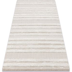 Rugsx - Carpet eco sisal moroc 22329 zigzag, lines boho fringe - structural beige / cream beige 175x270 cm Rugsx - Carpet eco sisal moroc 22329 zigzag, lines boho fringe - structural beige / cream beige 175x270 cm