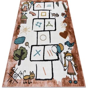 Rugsx - Carpet fun Hop for children, hopscotch, animals pink pink 140x190 cm Rugsx - Carpet fun Hop for children, hopscotch, animals pink pink 140x190 cm