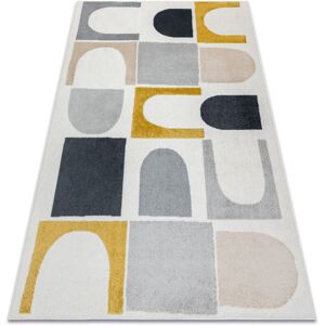RugsX FUSION 0213 white / yellow - Modern geometric carpet RugsX FUSION 0213 white / yellow - Modern geometric carpet
