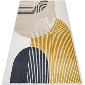 RUGSX Carpet FUSION 0240 cream / yellow - Geometric, modern, abstract yellow 80x150 cm RUGSX Carpet FUSION 0240 cream / yellow - Geometric, modern, abstract yellow 80x150 cm