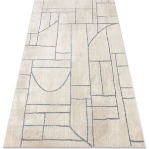 Rugsx - Carpet fusion 0806 cream / light grey - Geometric, modern, abstract beige 280x370 cm Rugsx - Carpet fusion 0806 cream / light grey - Geometric, modern, abstract beige 280x370 cm