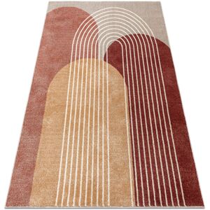 RugsX Beige / Terracotta Geometric Carpet - Modern Style RugsX Beige / Terracotta Geometric Carpet - Modern Style