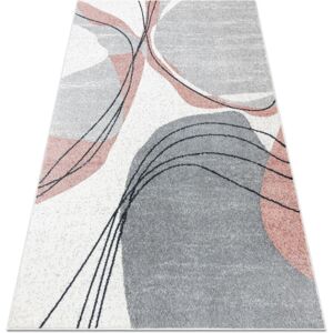 Rugsx - Carpet fusion 5868 white / dark pink - Lines, modern, abstract pink 80x150 cm Rugsx - Carpet fusion 5868 white / dark pink - Lines, modern, abstract pink 80x150 cm