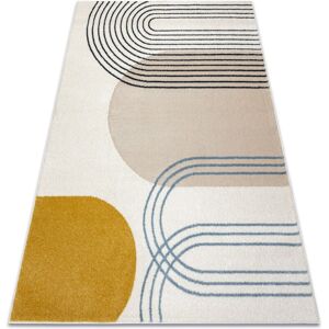RUGSX Carpet FUSION 7157 white / gold - Geometric, modern, abstract beige 160x220 cm RUGSX Carpet FUSION 7157 white / gold - Geometric, modern, abstract beige 160x220 cm