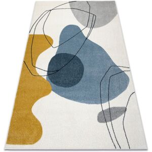 RUGSX Carpet FUSION 7158 white / yellow / blue - Geometric, modern, abstract multicolour 240x330 cm RUGSX Carpet FUSION 7158 white / yellow / blue - Geometric, modern, abstract multicolour 240x330 cm