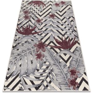 Rugsx - Carpet heos 78540 cream / claret leaves jungle beige 120x170 cm Rugsx - Carpet heos 78540 cream / claret leaves jungle beige 120x170 cm