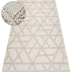 RugsX Jersey Beige Carpet - Geometric Structural Flat Rug RugsX Jersey Beige Carpet - Geometric Structural Flat Rug