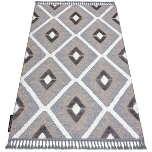 Rugsx - Carpet maroc P651 Diamonds grey / white Fringe Berber Moroccan shaggy grey 200x290 cm Rugsx - Carpet maroc P651 Diamonds grey / white Fringe Berber Moroccan shaggy grey 200x290 cm